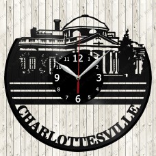 Charlottesville City Vinyl  Record  Clock 