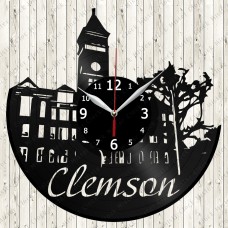 Clemson City Vinyl  Record  Clock 