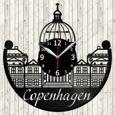 Copenhagen City Vinyl  Clock 