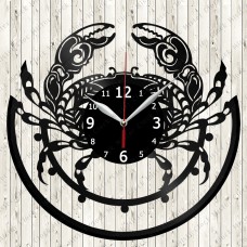 Crab Vinyl Clock 