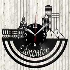 Edmonton City Vinyl  Record  Clock 