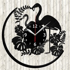  Flamingo Vinyl Record Clock 