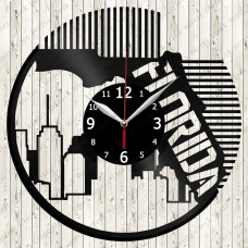 Florida City Vinyl  Clock 