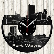 Fort Wayne City Vinyl  Record  Clock 