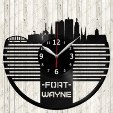 Fort Wayne City Vinyl  Clock 