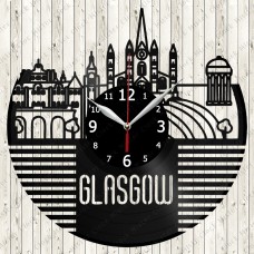 Glasgow City Vinyl  Record  Clock 