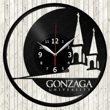 Gonzaga University Vinyl  Record  Clock 