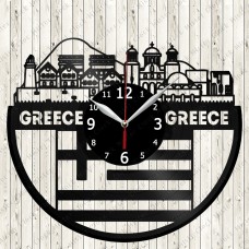  Greece  Vinyl Record Clock 