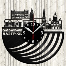 Hartford City Vinyl  Record  Clock 