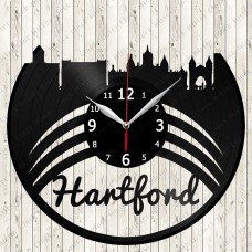 Hartford City Vinyl  Clock 