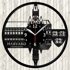 Harvard University Vinyl  Record  Clock 