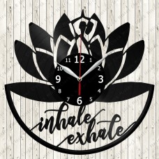 Inhale exhale Vinyl Record Clock 