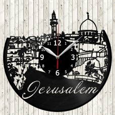 Jerusalem City Vinyl  Record  Clock 