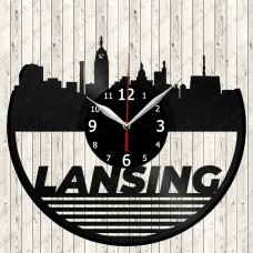 Lansing City Vinyl  Clock 