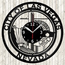 Las Vegas City Vinyl  Clock 