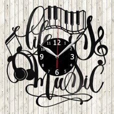 Life is music Vinyl Record Clock 