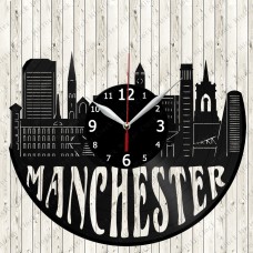 Manchester  City Vinyl  Record  Clock 