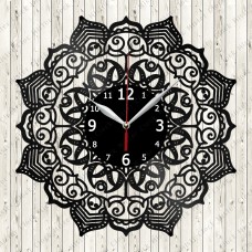 Mandala Vinyl Record Clock 