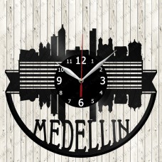 Medellin City Vinyl  Record  Clock 