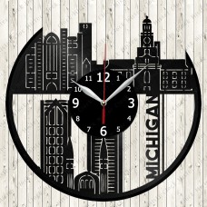 Michigan City Vinyl  Clock 