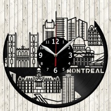 Montreal City Vinyl  Record  Clock 