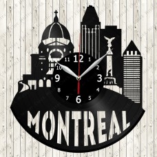 Montreal City Vinyl  Clock 