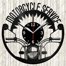 Motorcycle Service Vinyl Record Clock 