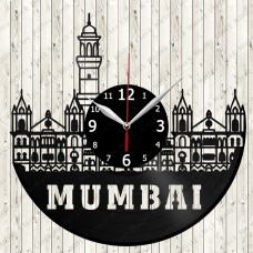 Mumbai City Vinyl  Record  Clock 