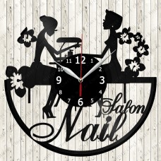 Nail Salon Vinyl Clock 