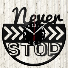  Never Stop Vinyl Clock 