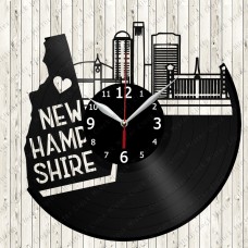  New Hampshire Vinyl Record Clock 
