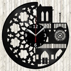 Notre Dame Vinyl Record Clock 