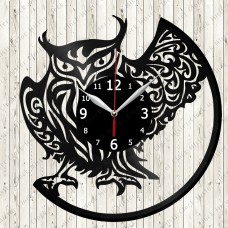 Owl  Vinyl Record Clock 