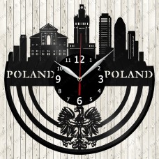 Poland  Vinyl Record Clock 