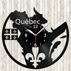 Quebec Vinyl Record Clock 