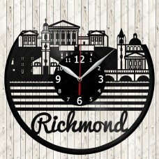 Richmond City Vinyl  Record  Clock 