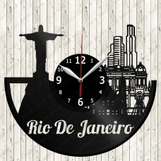 Rio De Janeiro  City Vinyl  Record  Clock 