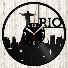 Rio De Janeiro  City Vinyl  Clock 