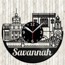 Savannah City Vinyl  Clock 