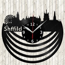 Sheffield City Vinyl  Record  Clock 