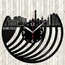 Sioux Falls City Vinyl  Record  Clock 