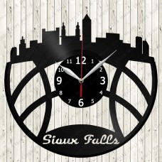 Sioux Falls City Vinyl  Clock 