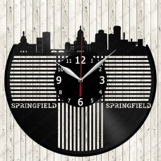 Springfield  City Vinyl  Record  Clock 