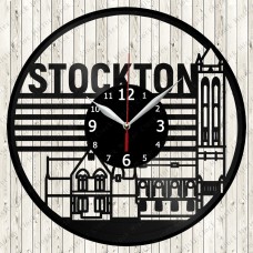 Stockton City Vinyl  Record  Clock 