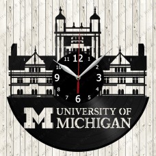 Michigan University Vinyl  Record  Clock 