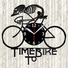 Time to Bike Vinyl Record Clock 