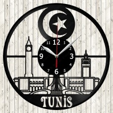 Tunis City Vinyl  Record  Clock 