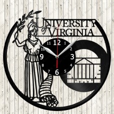 Virginia University Vinyl  Record  Clock 