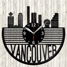 Vancouver City Vinyl  Clock 