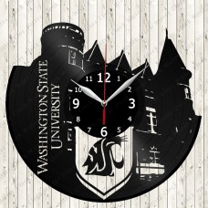 Washington State University Vinyl  Record  Clock 